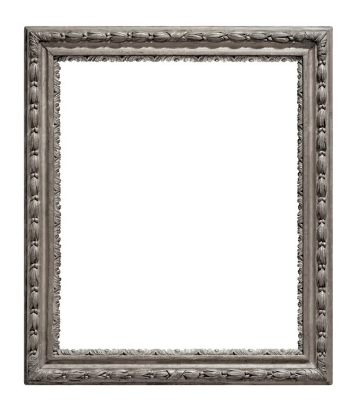 Silver Frame Paintings Mirrors Photo Isolated White Background Design Element Royalty Free Stock Photos