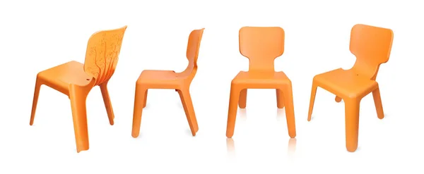 Oranžová Židle Izolovaných Bílém Pozadí — Stock fotografie