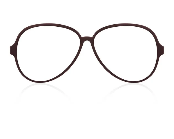 Szemüveg Elszigetelt Fehér Háttér Alkalmazása Egy Portré Tervezési Elem Vágási — Stock Fotó