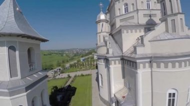 Köy Hrushivka çekim dron kilisede