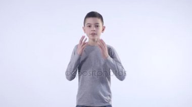 çocuk beyaz arka plan üzerinde hayran