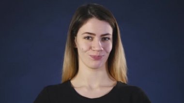 Hayır başını siyah arka plan üzerine