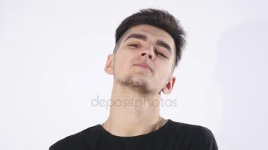 kötü niyetli ve g.Pasquali beyaz bir arka plan üzerinde izole portre - man