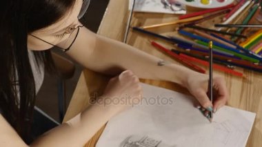 Kız gözlük resimleri. Üstten Görünüm