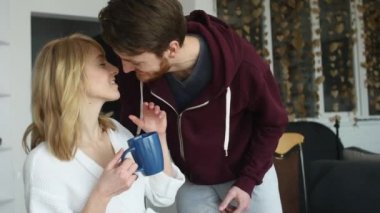 Mutfakta, birlikte kahvaltı çekici çift Anasayfa