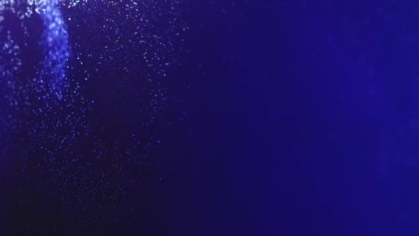 水气泡蓝色背景水族馆 — 图库视频影像