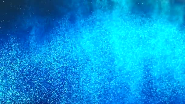 Water bubbles blue background aquarium — Stock Video