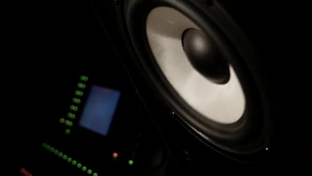 Son vibration musique haut-parleur enregistrement studio — Video