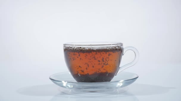 Brew tea in a beautiful glass cup