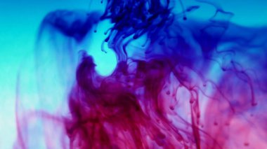 Colorful Paint Ink Drops Splash in Underwater in Water Pool clipart