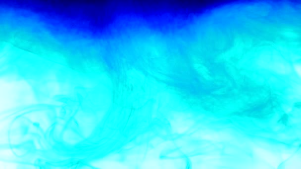 Abstracte blauwe kleur vloeistof In Water beweging — Stockvideo