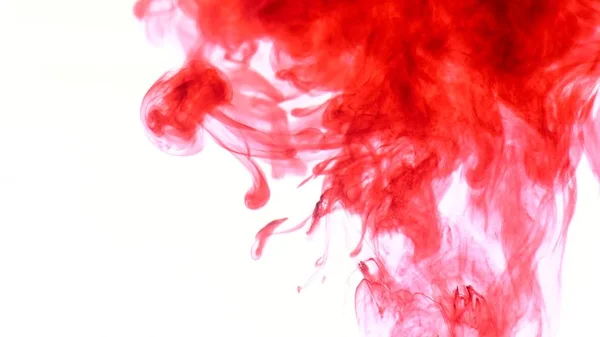 Tinta roja en el agua. Abstracto — Foto de Stock
