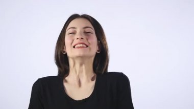 Tezahürat ve başarılı onu kazanmak kutluyor kazanan kadın el çok mutlu heyecanlı