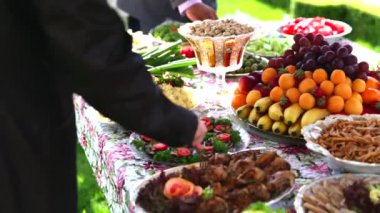 Açık büfe yemek tablo düğün catering