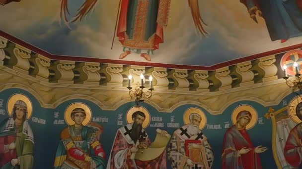 Innenraum der Kirche, Ukraine — Stockvideo