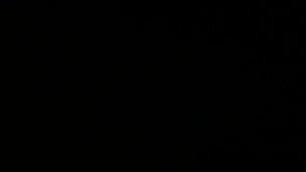 Белый дым плавает на черном фоне — стоковое видео