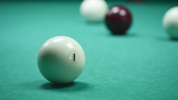 The Russian billiards are balls — Stock Video