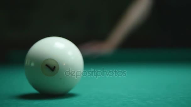 Russisches Billard. Turnier-Billard. Billardkugel — Stockvideo