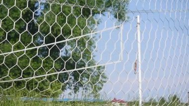 Bir net isabet bir futbol topu yakın çekim