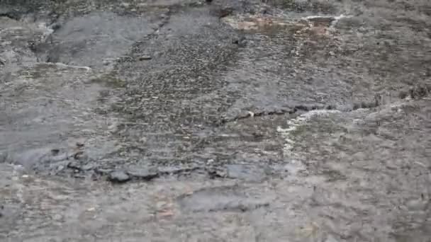 Gros plan de fortes pluies sur la route Rain Road 