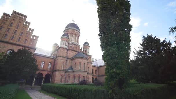 Chernivtsi εθνικό πανεπιστήμιο πανεπιστημιούπολη άποψη — Αρχείο Βίντεο