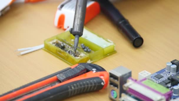 Jeu d'outils à souder, gros plan 