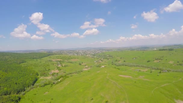 Imagem aérea do drone da paisagem agrícola — Vídeo de Stock