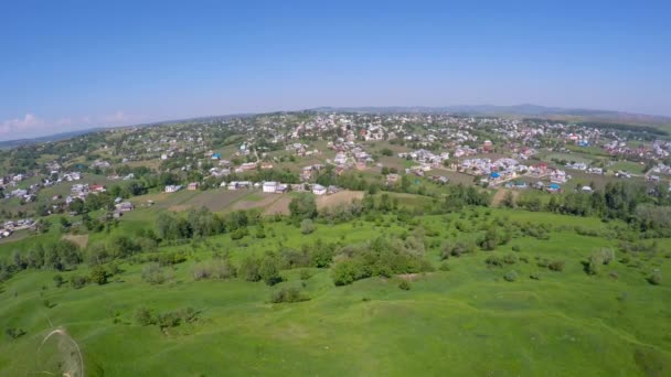 Aerial drone image of farmland landscape — Stock Video