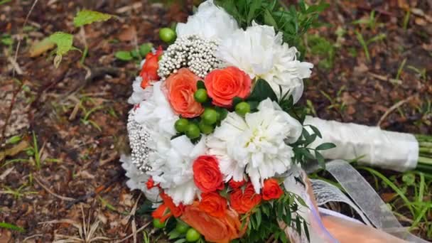 Bellissimo bouquet della sposa — Video Stock