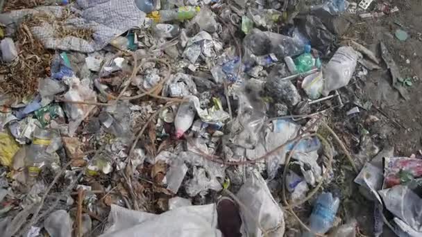 燃えるゴミ捨て場、生態学的汚染 — ストック動画