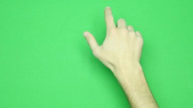 El hareketleri, bilgisayar dokunmatik ekran, tablet, trackpad kullanır gösterilen kümesi. 4k yeşil ekran ile. modern teknoloji