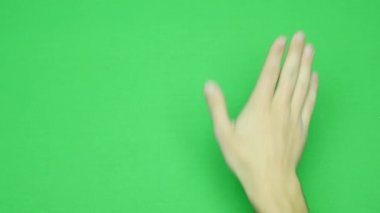 El hareketleri, bilgisayar dokunmatik ekran, tablet, trackpad kullanır gösterilen kümesi. 4k yeşil ekran ile. modern teknoloji