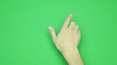 El hareketleri, bilgisayar dokunmatik ekran, tablet, trackpad kullanır gösterilen kümesi. 4k yeşil ekran ile. modern teknoloji