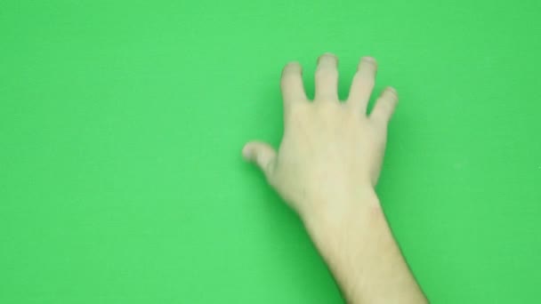 Jeu de gestes de la main, montrant les utilisations de l'écran tactile de l'ordinateur, tablette, trackpad. 4K avec écran vert. technologie moderne — Video