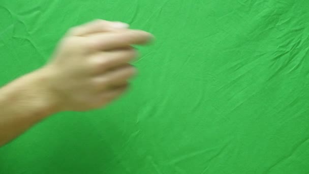Conjunto de gestos de mão, mostrando os usos do computador touchscreen, tablet, trackpad. 4K com tela verde. tecnologia moderna — Vídeo de Stock