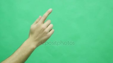 El hareketleri, bilgisayar dokunmatik ekran, tablet, trackpad kullanır gösterilen kümesi. 4k yeşil ekran ile. modern teknoloji