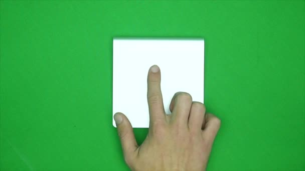 Set of hand gestures, showing the uses of computer touchscreen, tablet, trackpad. 4K with green screen. modern technology — Stock Video