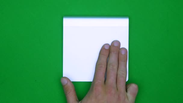 Conjunto de gestos de la mano, que muestra los usos de la pantalla táctil del ordenador, tableta, trackpad. 4K con pantalla verde. tecnología moderna — Vídeo de stock