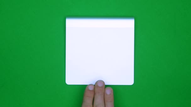 Conjunto de gestos de la mano, que muestra los usos de la pantalla táctil del ordenador, tableta, trackpad. 4K con pantalla verde. tecnología moderna — Vídeo de stock