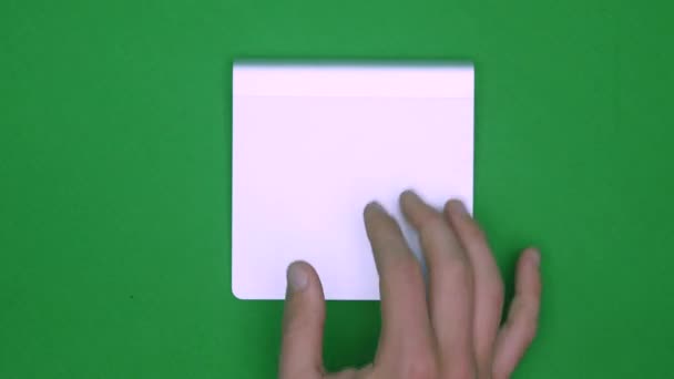 El hareketleri, bilgisayar dokunmatik ekran, tablet, trackpad kullanır gösterilen kümesi. 4k yeşil ekran ile. modern teknoloji — Stok video