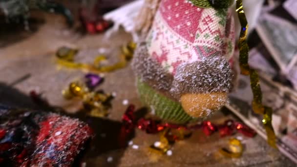 Μια τυπική ρύθμιση Χριστούγεννα σε ένα μέσο νοικοκυριό — Αρχείο Βίντεο