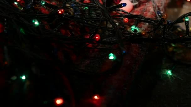 En typisk jul inställning i ett genomsnittligt hushåll — Stockvideo