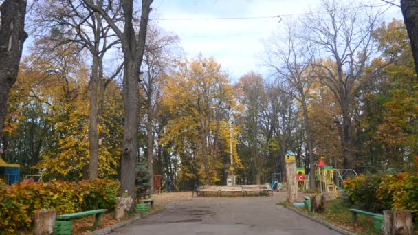 Parque infantil en un parque. — Vídeos de Stock