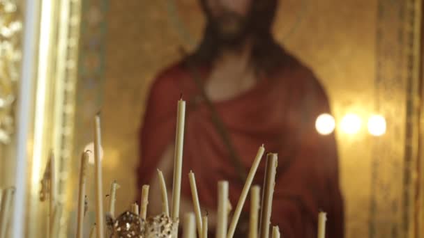 Décoration intérieure. Fresque du concile de l'église, l'intérieur de la cathédrale — Video