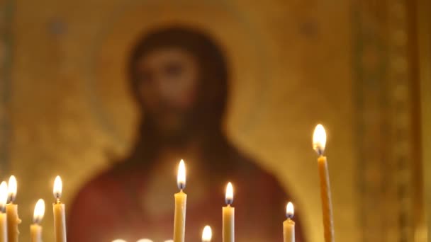 Décoration intérieure. Fresque du concile de l'église, l'intérieur de la cathédrale — Video