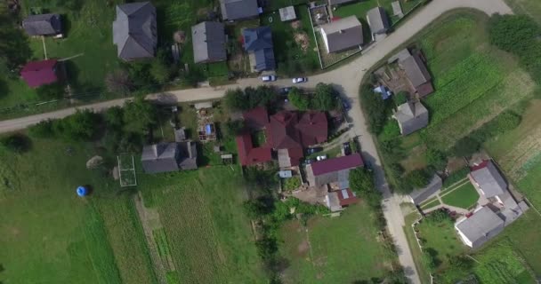 Landskape Village i vår tid. Flygfoto. — Stockvideo