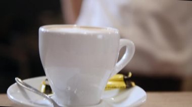 kahve barista arka plan üzerinde