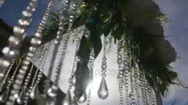 Düğün Çiçek Arch dekorasyon güneş arka plan üzerinde