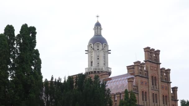 Universidad Nacional de Chernivtsi vista del campus — Vídeo de stock