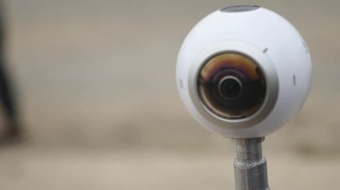 Bir 360 derece panoramik sanal tur fotoğraf makinesi açık resmi oluşturan kapatın